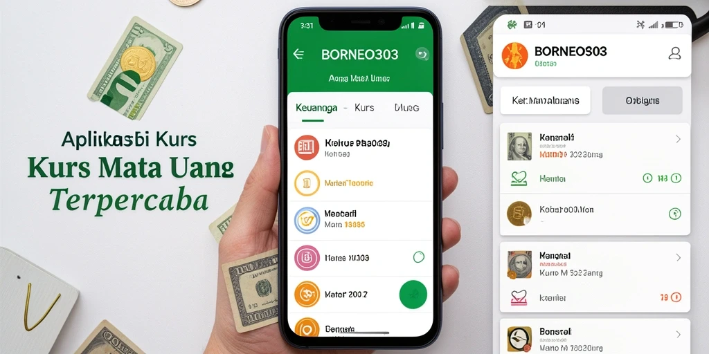 Antarmuka BORNEO303 yang menampilkan kurs mata uang dengan jelas.