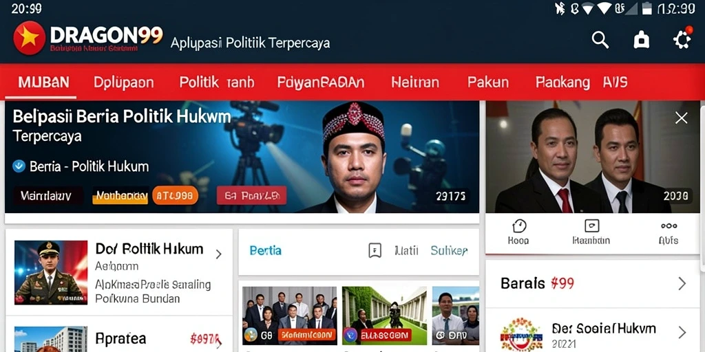 Tampilan antarmuka dan fitur-fitur utama DRAGON99 yang menarik.