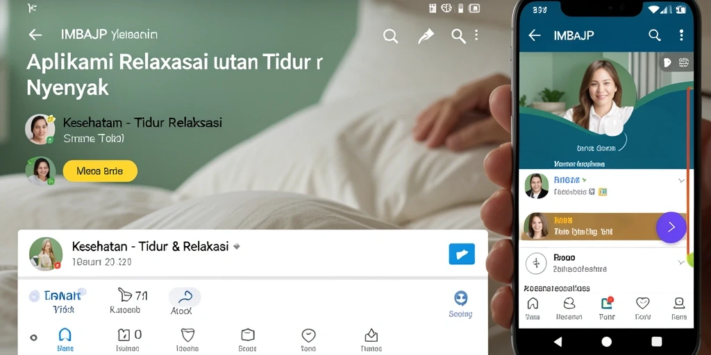 Tampilan antarmuka <strong>IMBAJP</strong> yang ramah pengguna untuk tidur dan relaksasi.