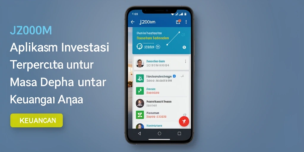 Antarmuka aplikasi J200M menampilkan grafik investasi yang menarik.