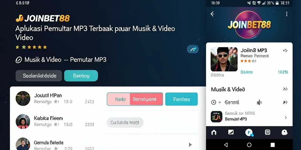 Tampilan antarmuka JOINBET88 dengan fitur Pemutar MP3 yang efisien.