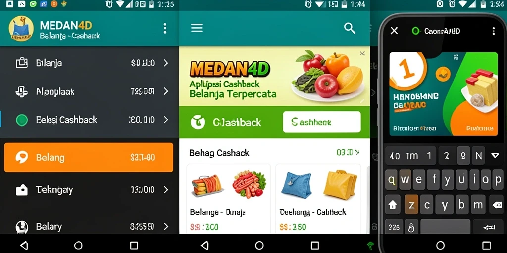 Antarmuka aplikasi MEDAN4D yang menampilkan fitur Cashback dengan jelas.
