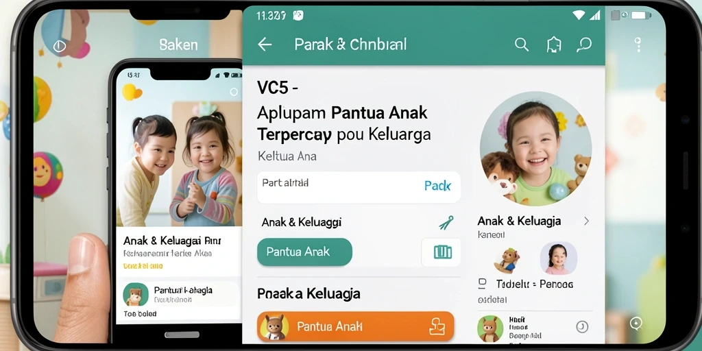 Antarmuka aplikasi VC5 yang intuitif untuk memantau anak.