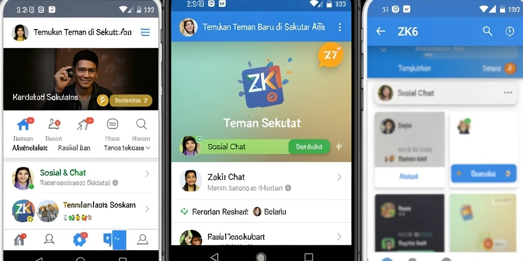 Tampilan antarmuka ZK6 yang intuitif untuk Teman Sekitar.